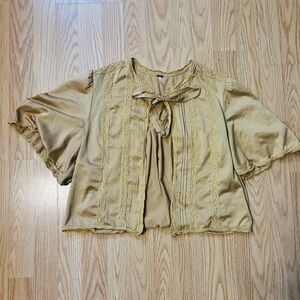 Free People Elegant Gold Women's Top sz S